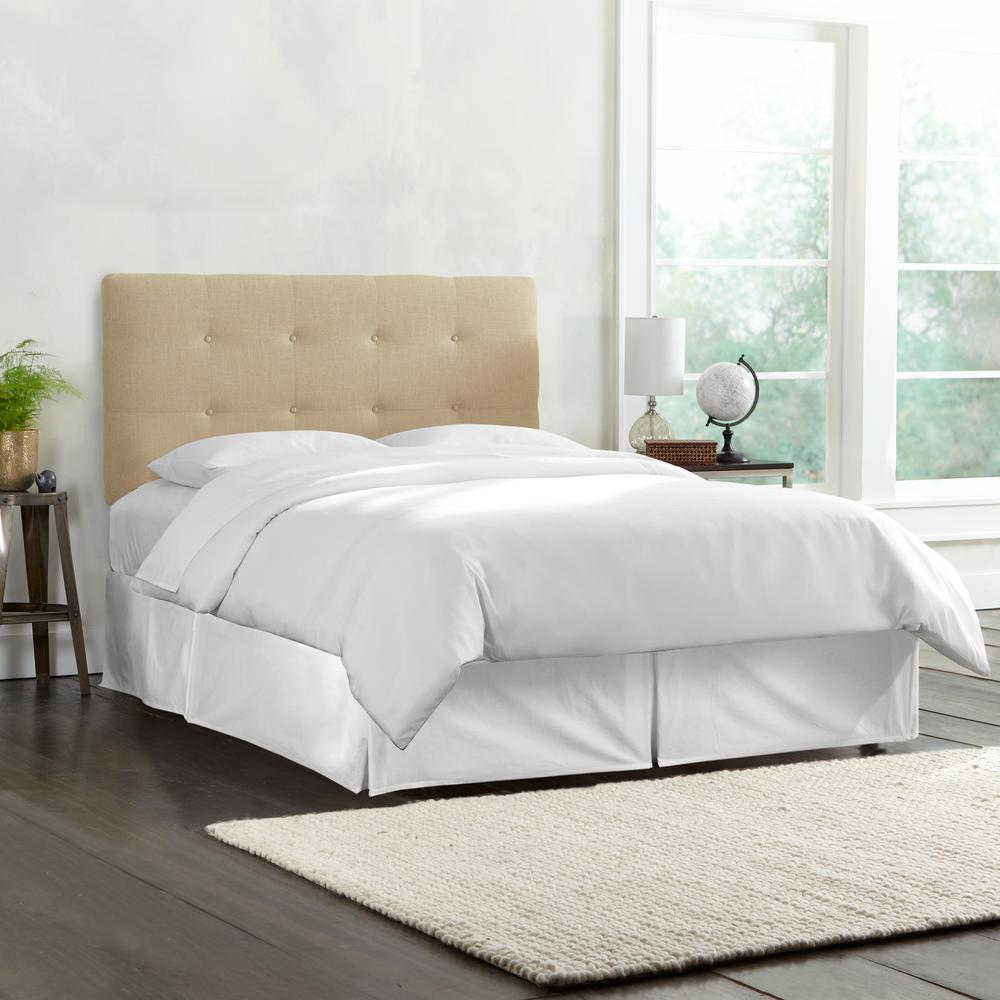 Linen Sandstone California King Tufted Headboard 794clnnsnd The Linen Sandstone California King Tufted Headboard