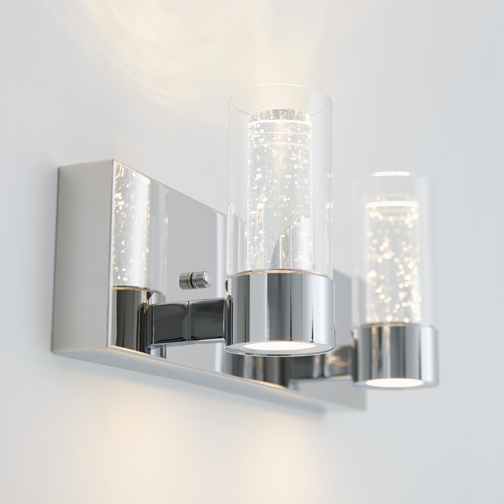 Artika Essence 15.9 in Chrome LED Vanity Light Bar with Bubble Glass New