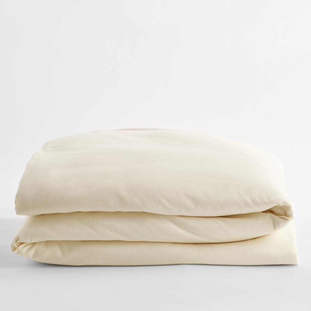 The Company Store Velvet Flannel Ivory Solid Full Duvet CoverDS91F
