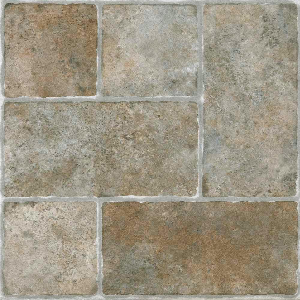 Achim Flooring The Home Depot Sterling Grey 12 In X L And Stick Cottage Stone Vinyl Tile
