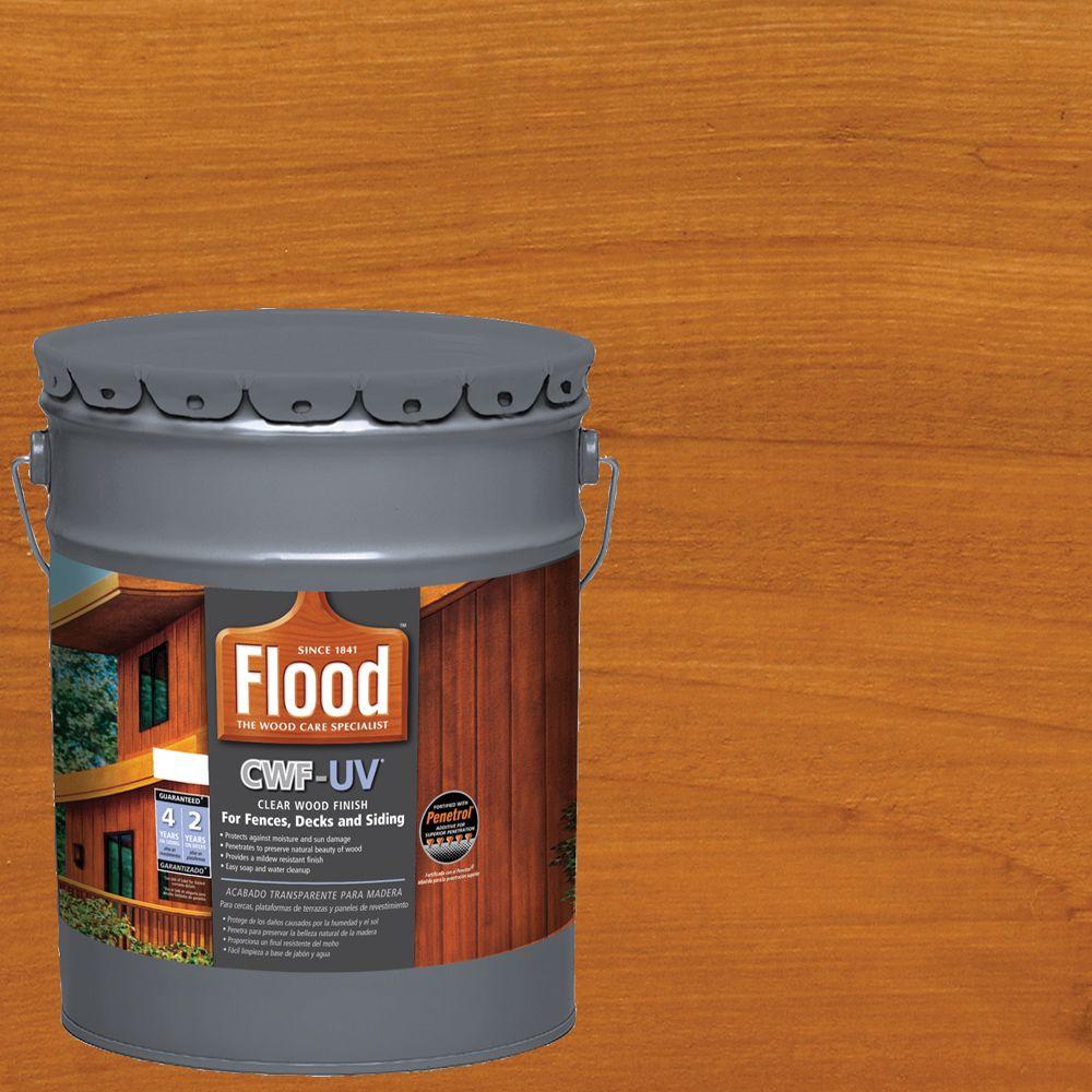 Flood 5 gal. Cedar Tone CWFUV Oil Based Exterior Wood FinishFLD52005