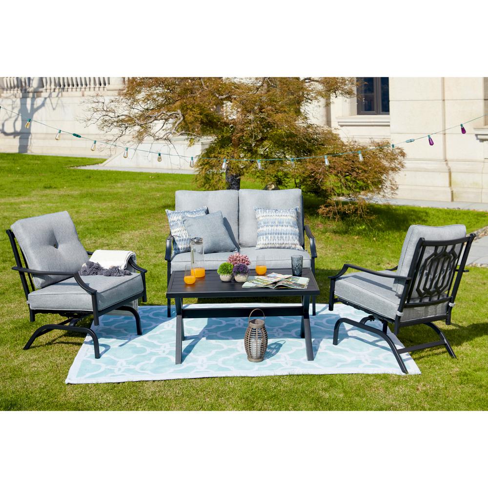 Patio Festival 4 Piece Metal Conversation Set With Gray Cushions - Patio Conversation Sets Under 1000 Patio Festival 4 Piece Metal Conversation Set With Gray Cushions - Patio Conversation Sets Under 1000