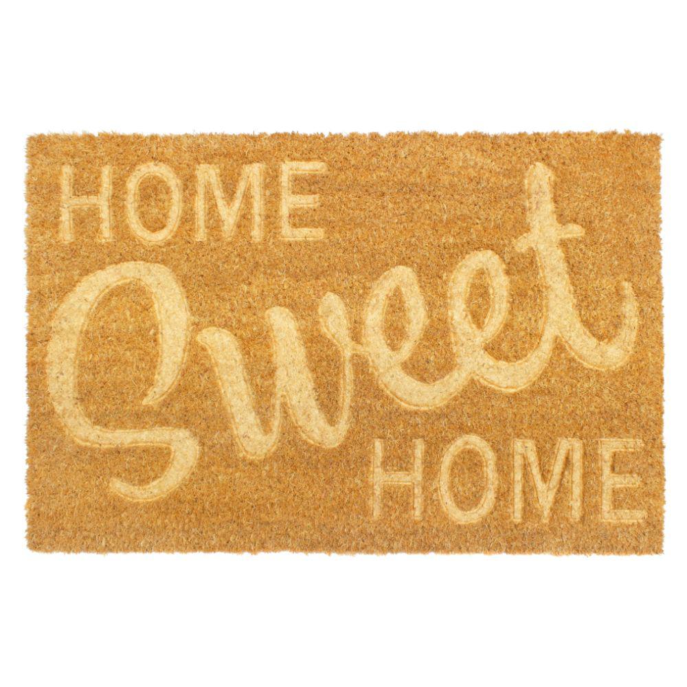 Natural 16 In X 24 In Embossed Home Sweet Home Coir Doormat