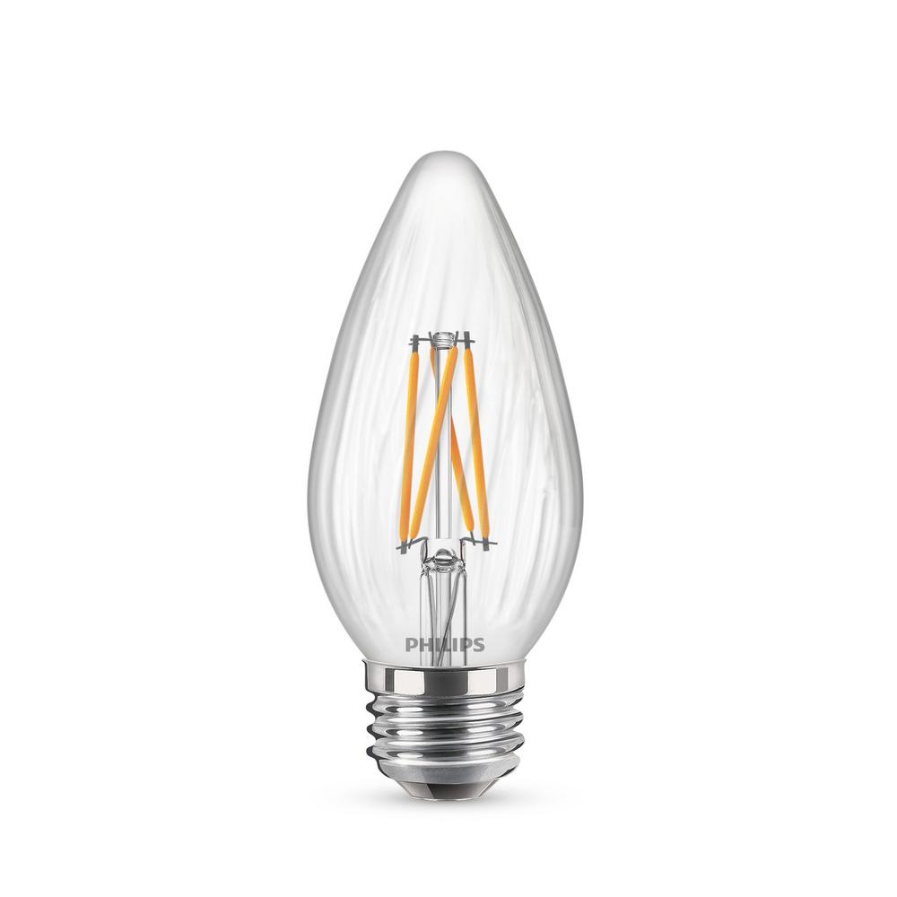 Philips 60 Watt Equivalent F15 Dimmable, Led Lamp Post Light Bulbs