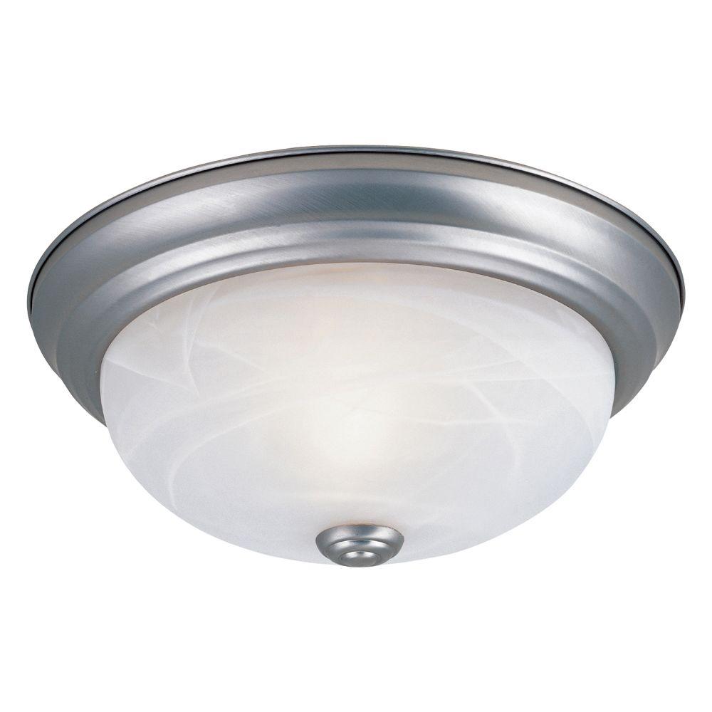 Pewter Flush Mount Lights Lighting The Home Depot Reedley Collection 11 Small 2 Light Pewter Ceiling Flushmount
