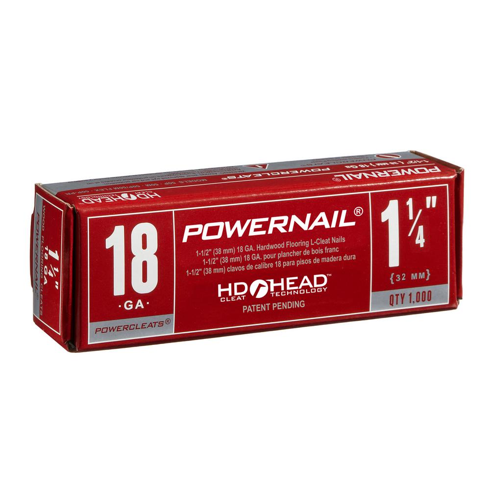 Powernail 1 4 In X 18 Gauge Powercleats Hardwood Flooring Nails Powernail 1 4 In X 18 Gauge Powercleats Hardwood Flooring Nails