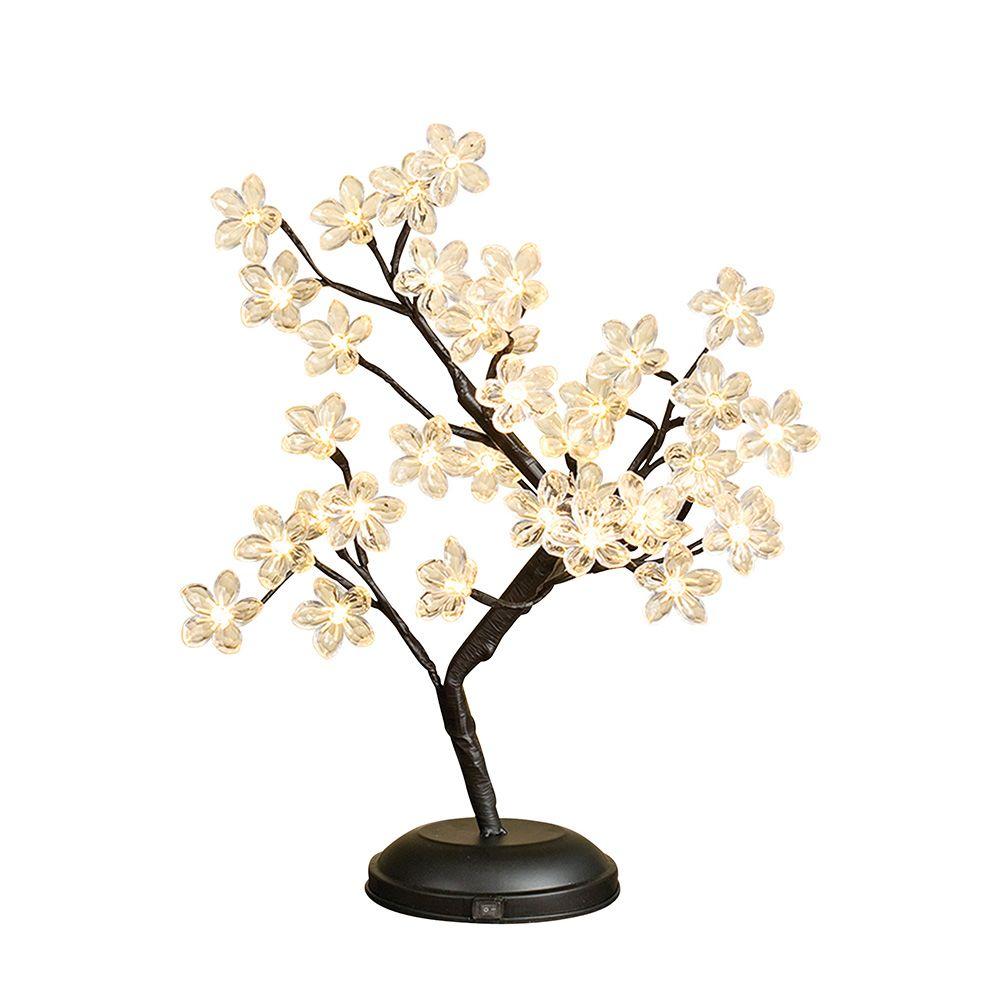 18 in. Outdoor Bonsai Flower LED Lighted Tree-92415002 - The Home Depot