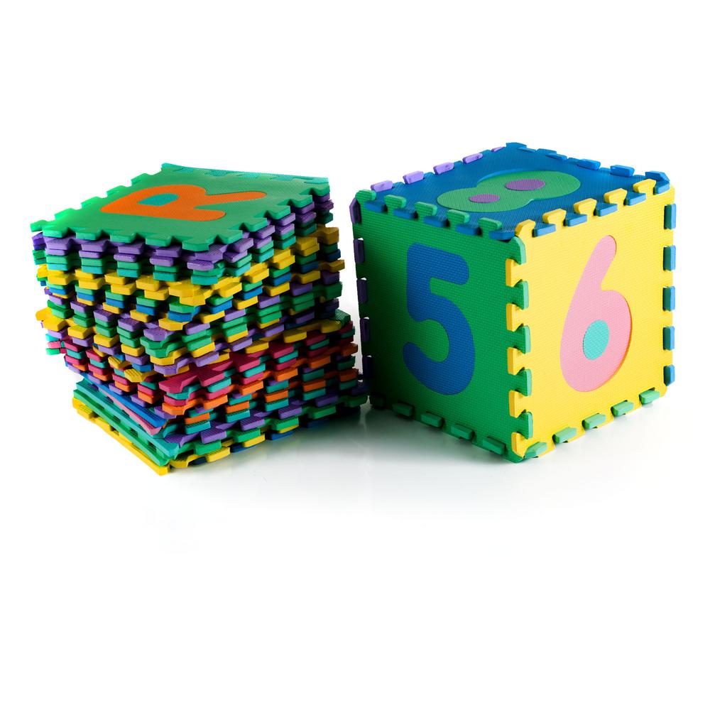 alphabet and numbers foam mat