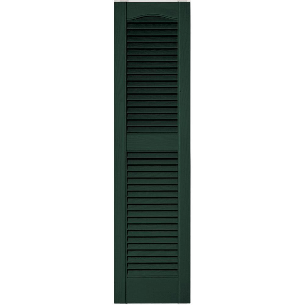 Builders Edge 12 in. x 48 in. Louvered Vinyl Exterior Builders Edge 12 in. x 48 in. Louvered Vinyl Exterior