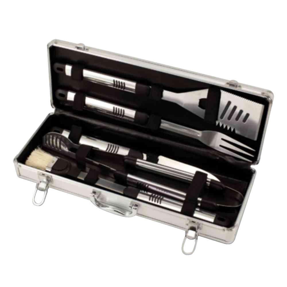 Picnic Time Fiero 5-Piece Grill Tool Set with Aluminum Case-681-00-179 - The Home Depot