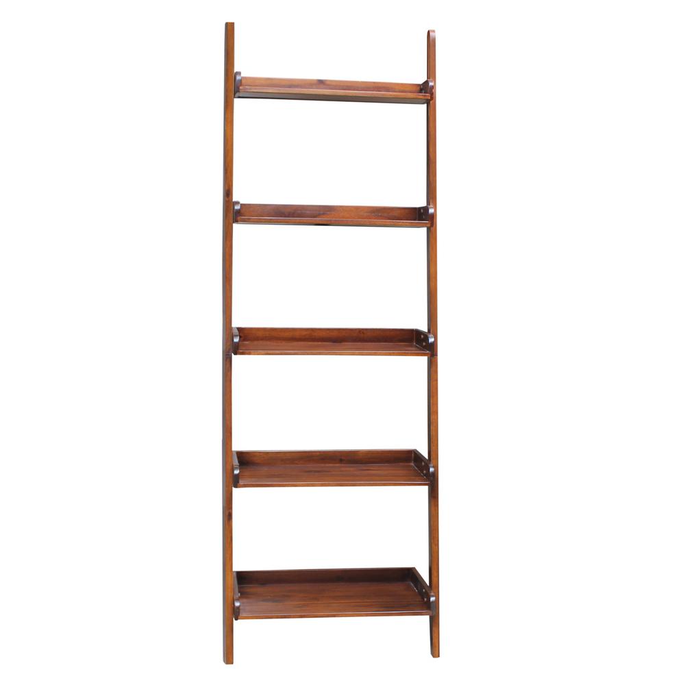 International Concepts 75 5 In Espresso Wood 5 Shelf Ladder