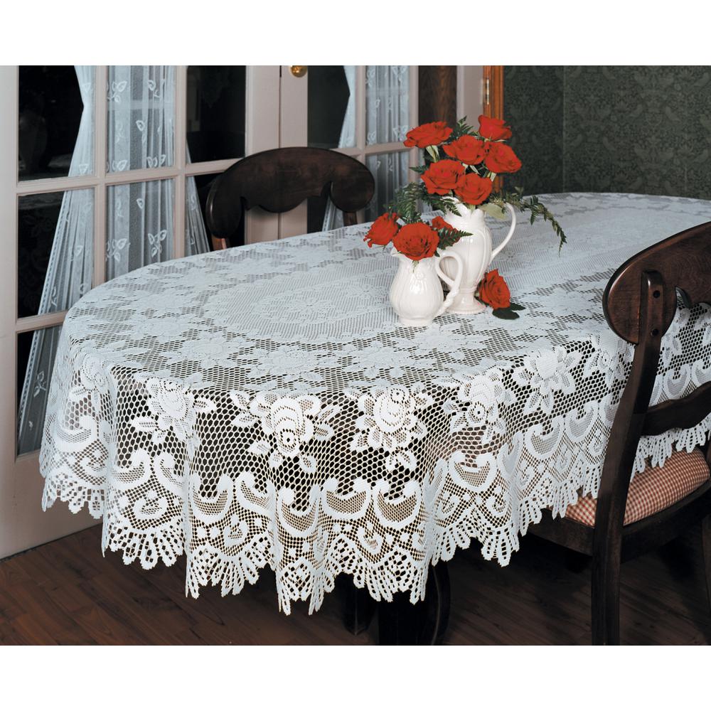 heritage lace oval tablecloths