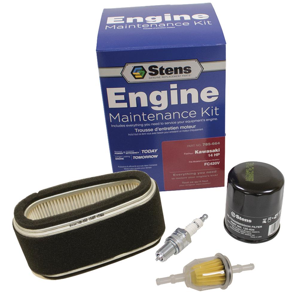 STENS Engine Maintenance Kit for Kawasaki FC420, 14 HP785664 Engine
