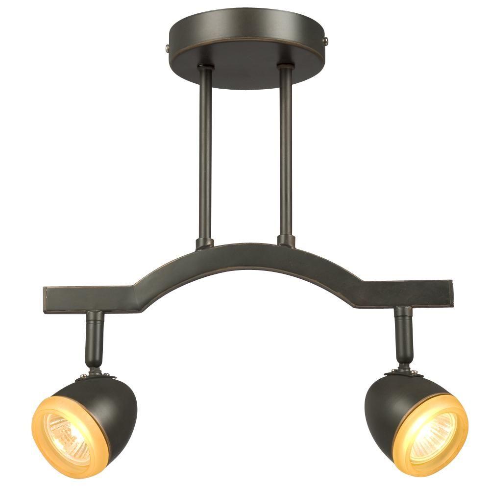 Filament Design N 2 Light Dark Brown Copper Track Lighting Wave Bar With Directional Heads Filament Design N 2 Light Dark Brown Copper Track Lighting Wave Bar With Directional Heads