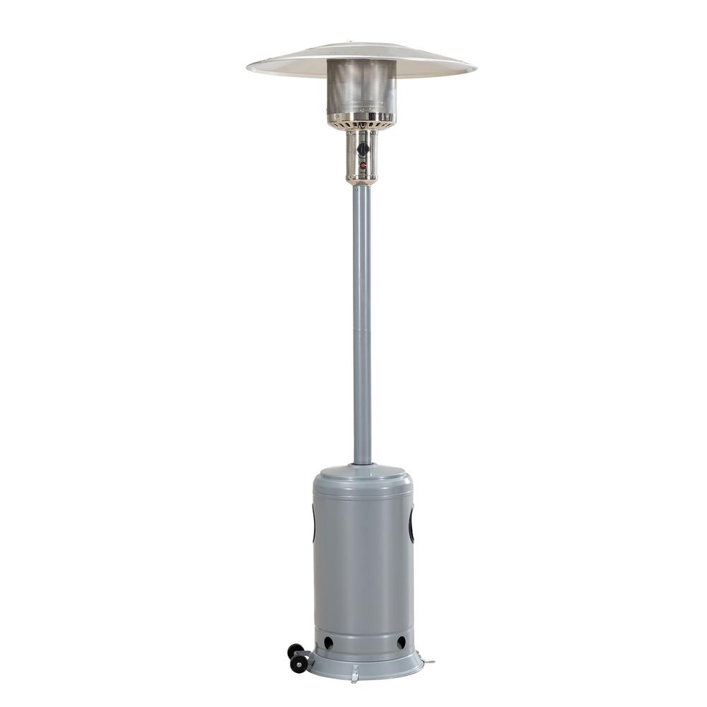 Sunjoy 47 000 Btu Avanti Silver Gas Patio Heater A306006403 The Home Depot