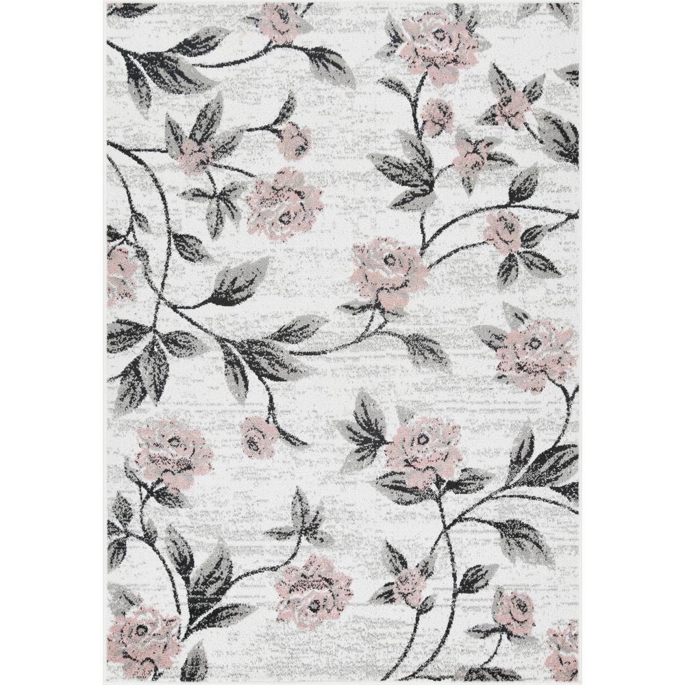 Unbranded Luna Pink Floral 8 ft. x 10 ft. Area RugDN509P81 The Home