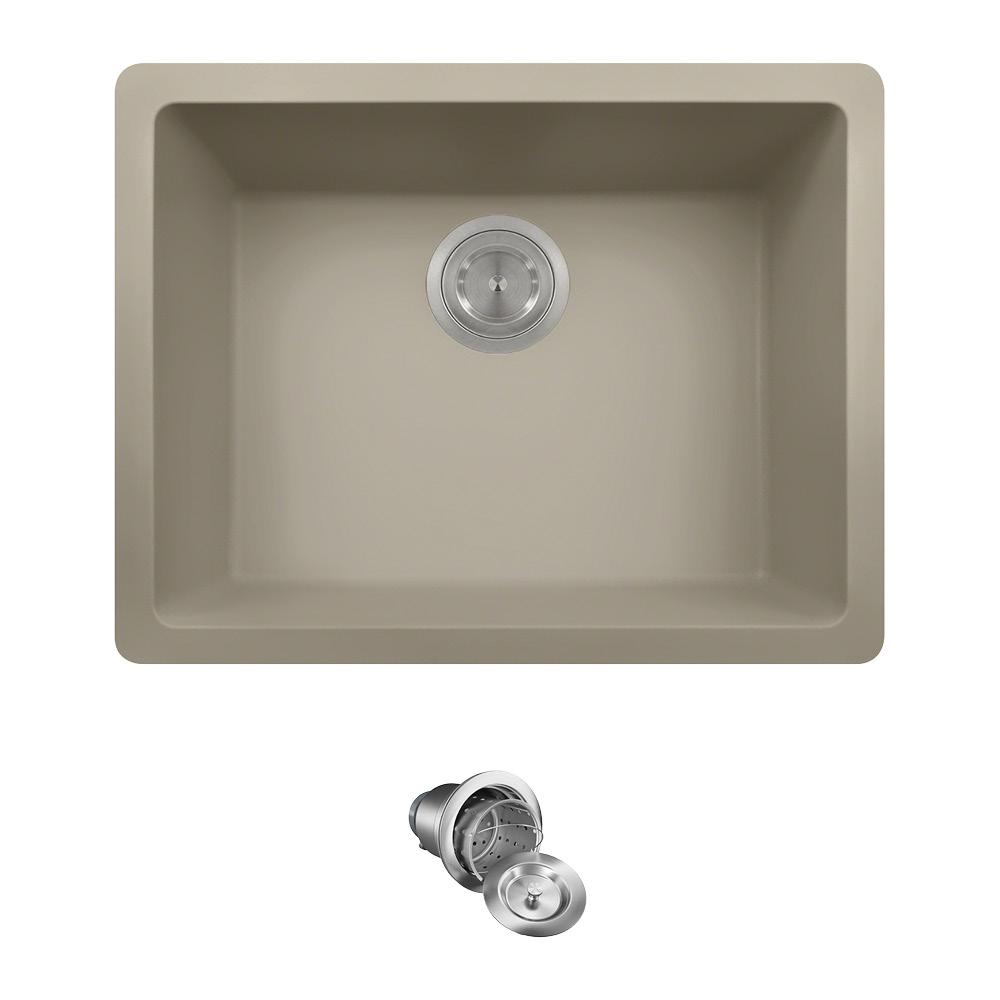Slate Kitchen Sinks The Home Depot All In One Dualmount Composite 22 Single Bowl Kitchen Sink Slate
