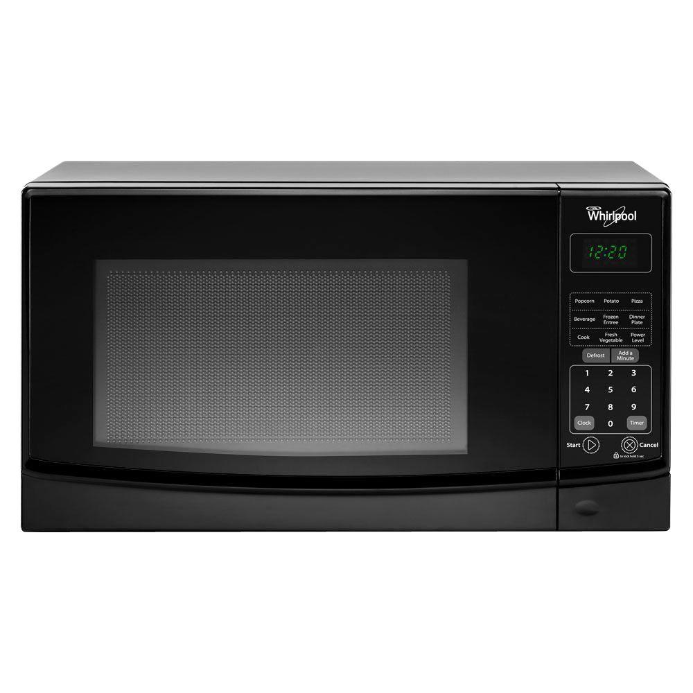 Whirlpool 0 7 Cu Ft Countertop Microwave In Black Wmc10007ab