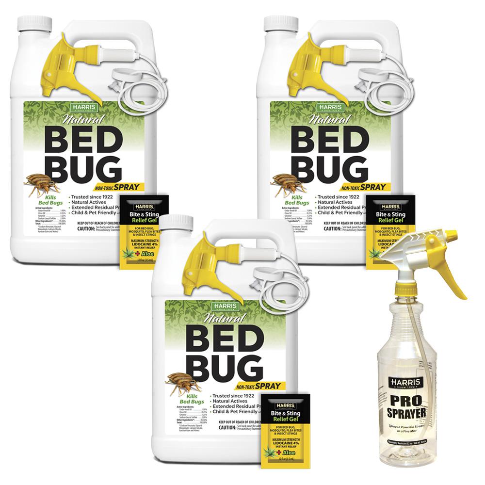 Harris 128 oz. Natural Bed Bug Killer Spray 3 Gal. Value Pack by Harris