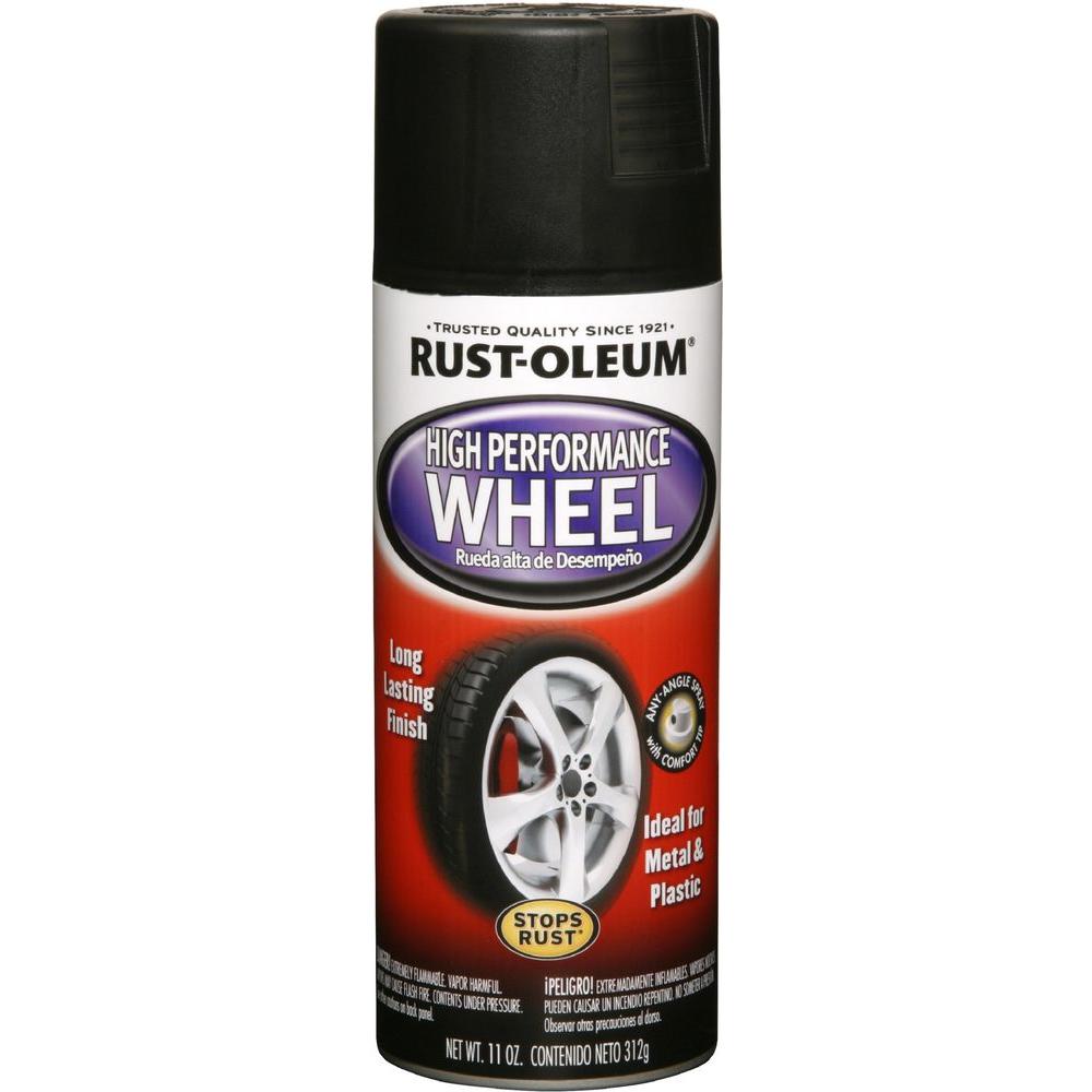 UPC 320066048649 product image for Rust-Oleum Automotive Wheels 11 oz. High Performance Wheel Flat Black Spray (6-P | upcitemdb.com