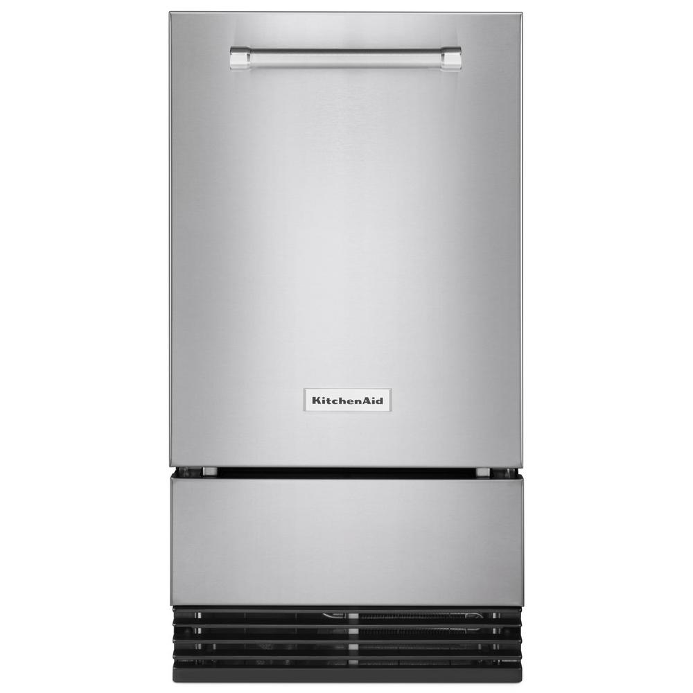 KitchenAid 18 in. 35 lb. Built-In Ice Maker in PrintShield ...