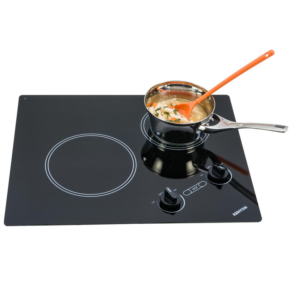 Kenyon Arctic 21 in. Radiant Electric Cooktop in Black with 2-Elements ...