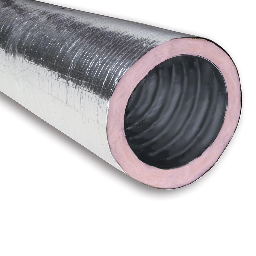 12/" x 25/' Insulated Flexible Flex Duct Ducting Silver R8 Inch Heating /& Cooling