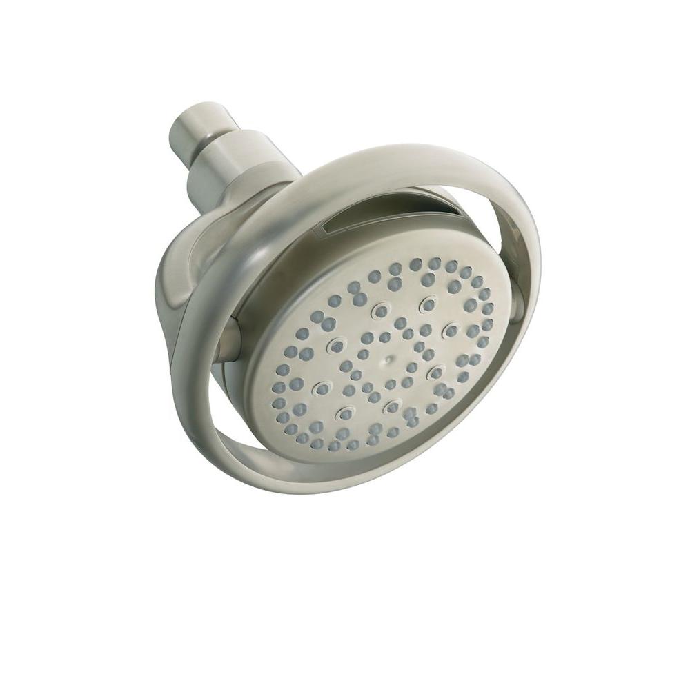 KOHLER Flipside 4spray Multifunction 53/8 in. Raincan 2.5 GPM Showerhead in Vibrant Brushed