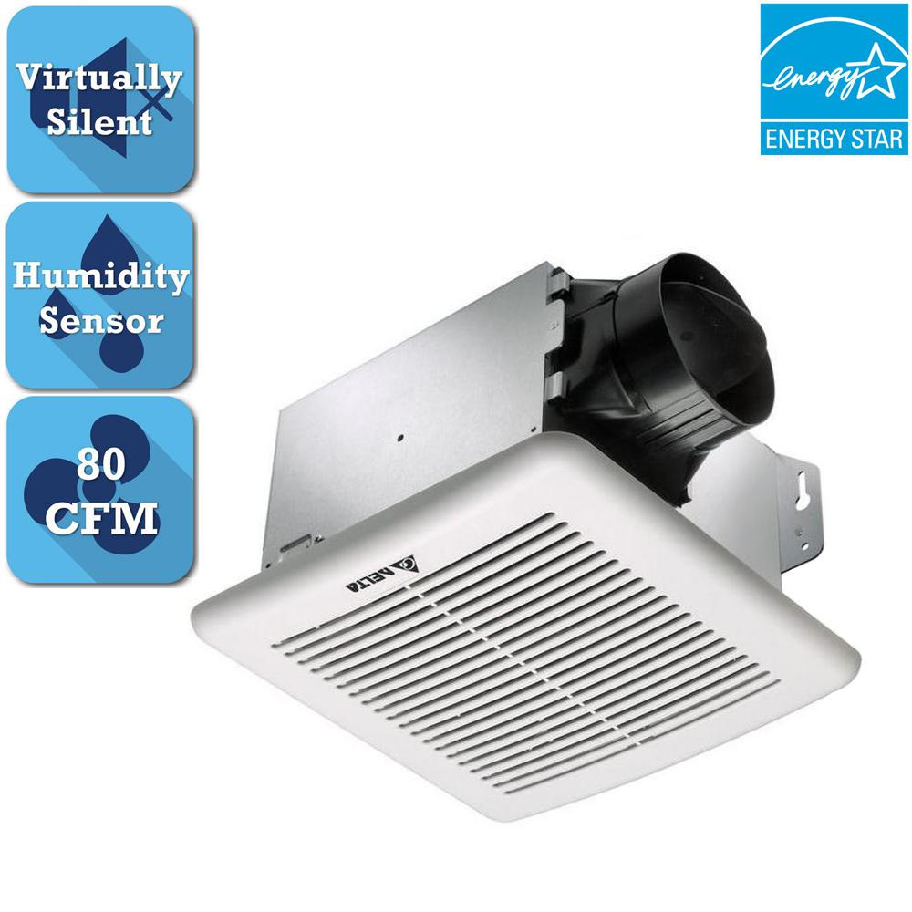 Humidity Sensing Bath Fans Bathroom Exhaust The Home Depot Greenbuilder G2 Series 80 Cfm Wall Or Ceiling Bathroom Exhaust Fan