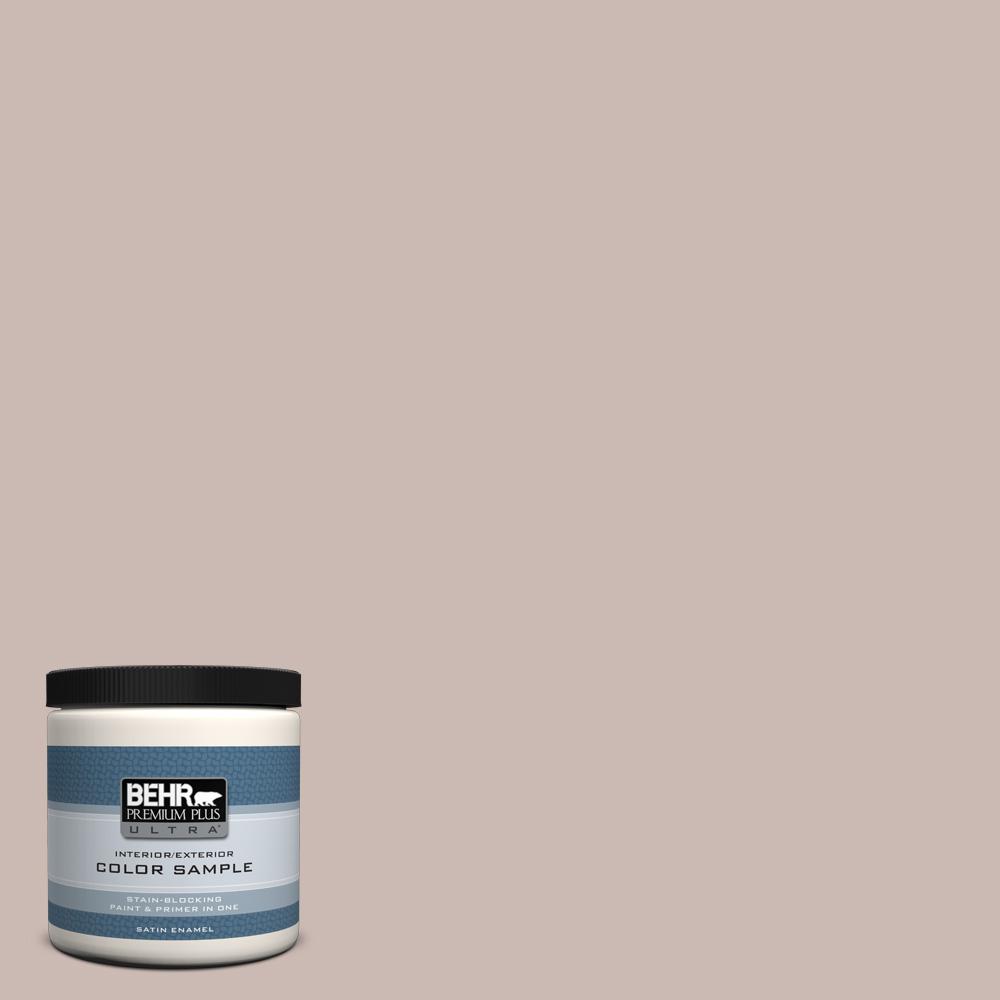 BEHR Premium Plus Ultra 8 oz. N1703 Gray Ashlar Satin Enamel Interior