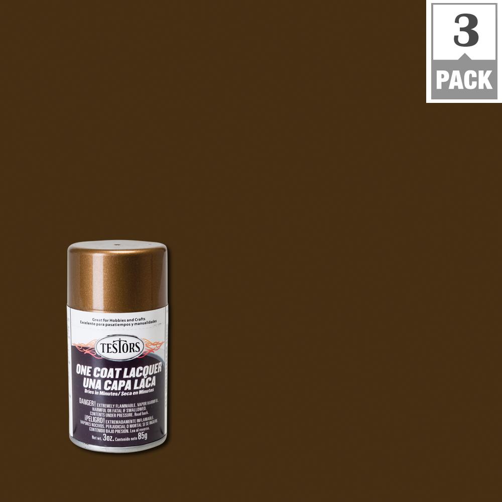 Testors 3 oz. Bronze Lacquer Spray Paint (3-Pack)-1847MT - The Home Depot