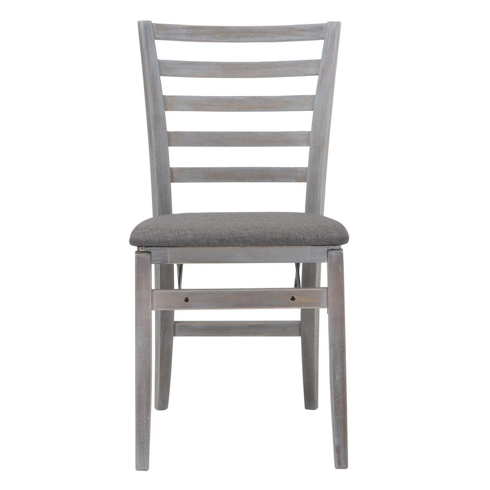Cosco Gray Fabric Seat With Contoured Back Folding Chair (Set of 2)-37292WWG2E - The Home Depot