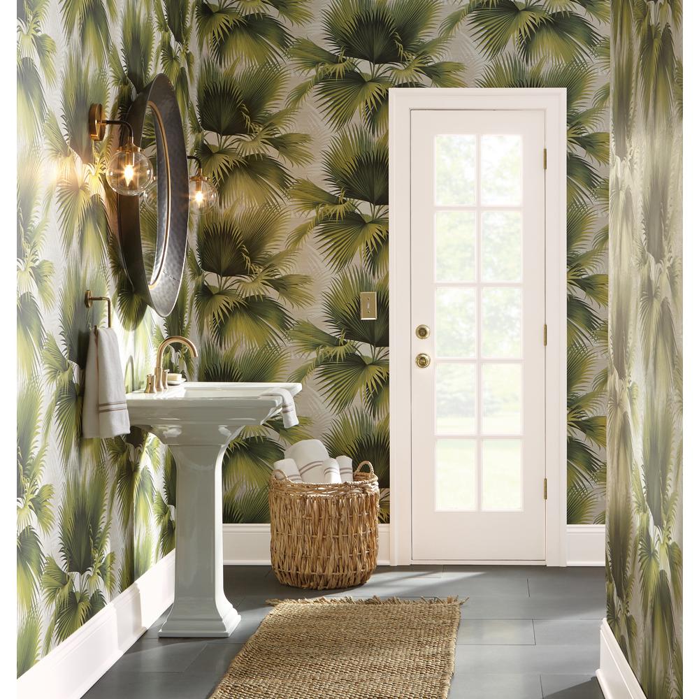 Kenneth James Endless Summer Green Palm Wallpaper PS40114 ...