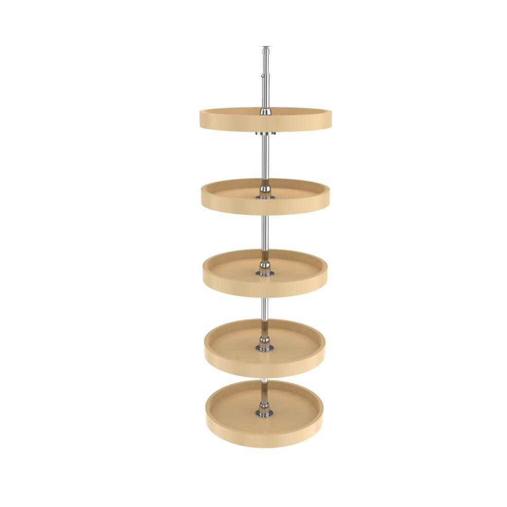 Rev A Shelf 16 in. Almond Polymer Pantry Full Circle Lazy Susans Rev A Shelf 16 in. Almond Polymer Pantry Full Circle Lazy Susans