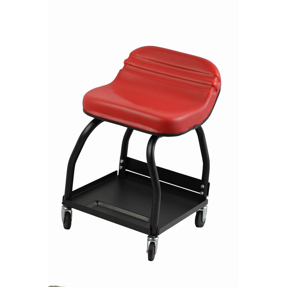 Mechanic Work Stool W Large Tool Tray Heavy Duty Rolling Garage