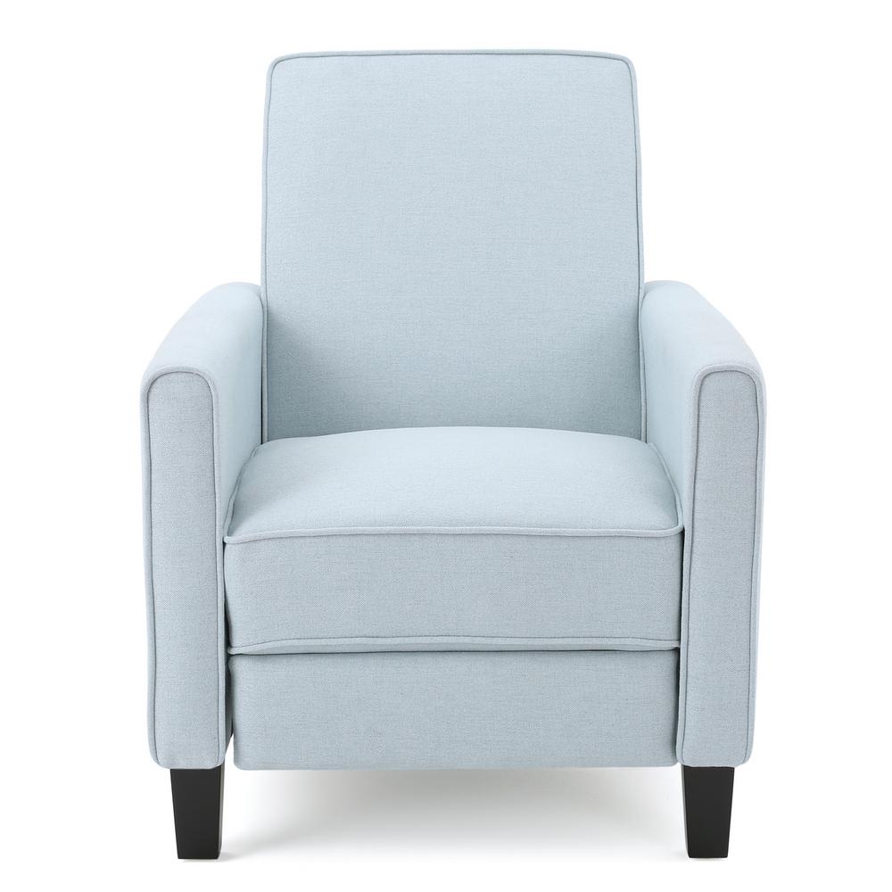 Noble House Darvis Light Sky Blue Fabric Recliner 299837 The Home Depot