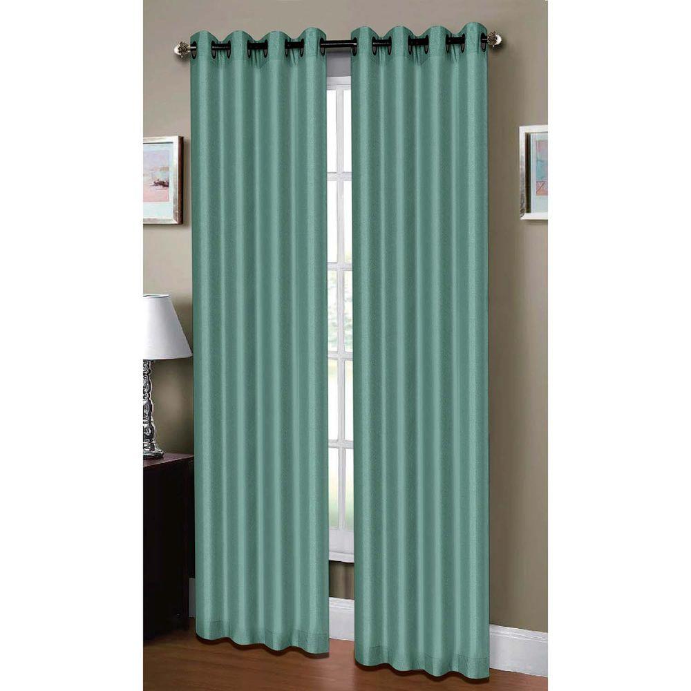 teal curtain material