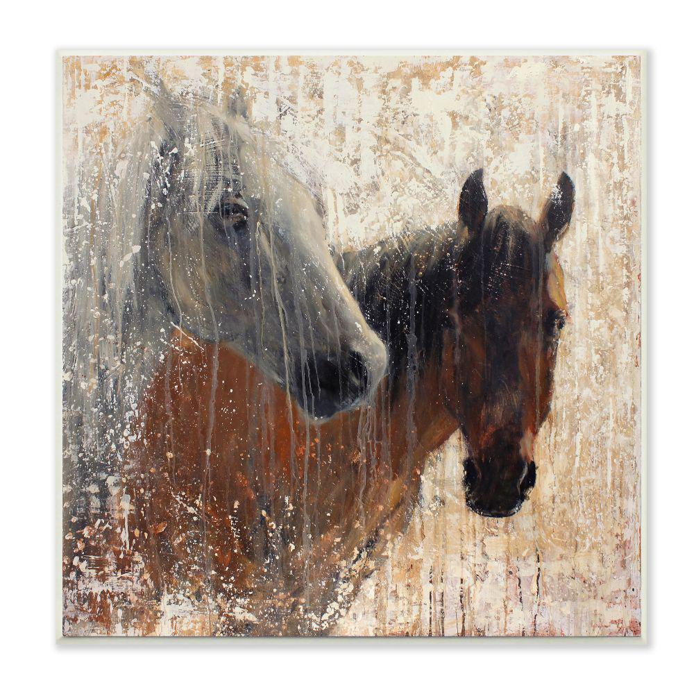 The Stupell Home Decor Collection 12 In X 12 In Two Horses