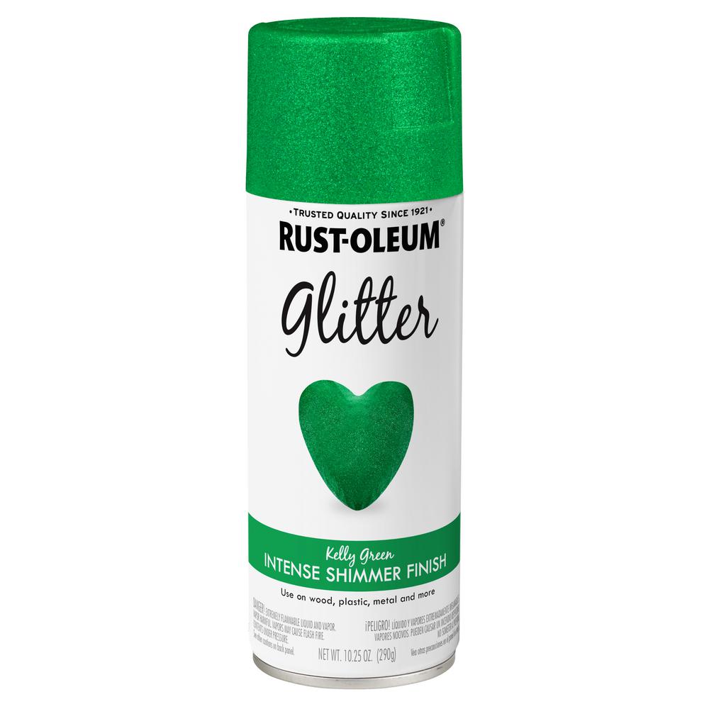 Rust-Oleum Specialty 10.25 oz. Kelly Green Glitter Spray Paint (6-Pack ...