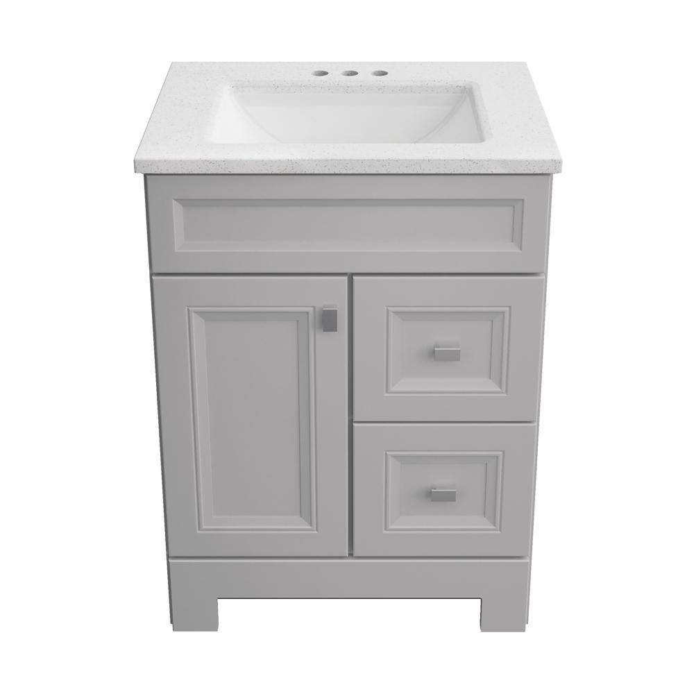 Configurable Bath Vanity In Dove Gray, Bathroom Vanity Sink Tops 24 Inch