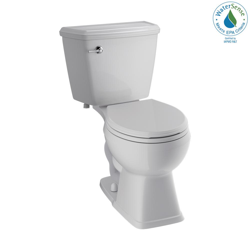 Luxford 2-Piece 1.28 GPF Single Flush Round Front Toilet in White