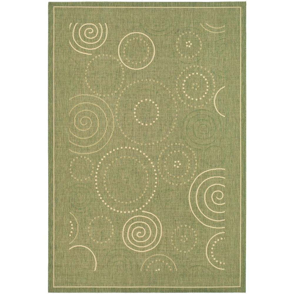 Safavieh Courtyard Olive/Natural 5 ft. 3 in. x 7 ft. 7 in. Indoor