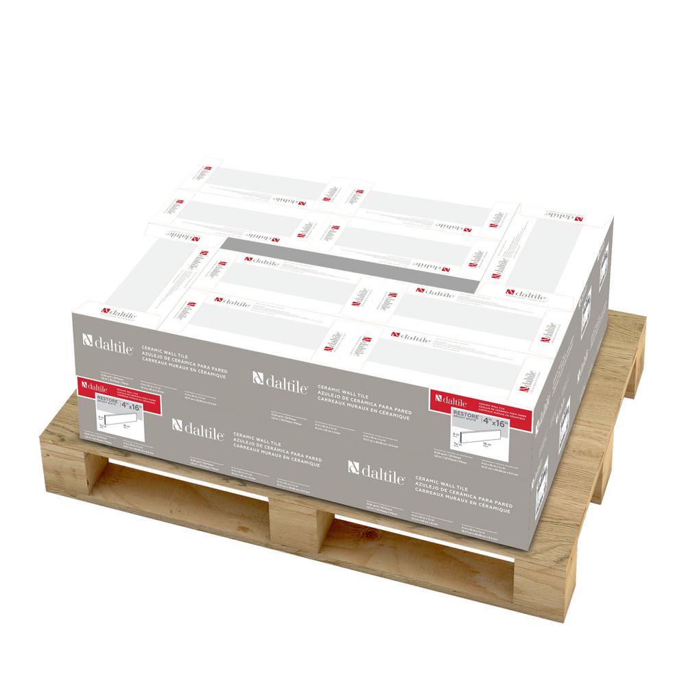 Daltile Re Bright White 4 In X 16 Ceramic Wall Tile 264 Re Bright White 4 In X 16 Ceramic Wall Tile 264 Sq Ft Pallet