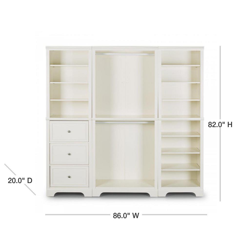Homestyles Naples White Armoire 5530 7567 The Home Depot