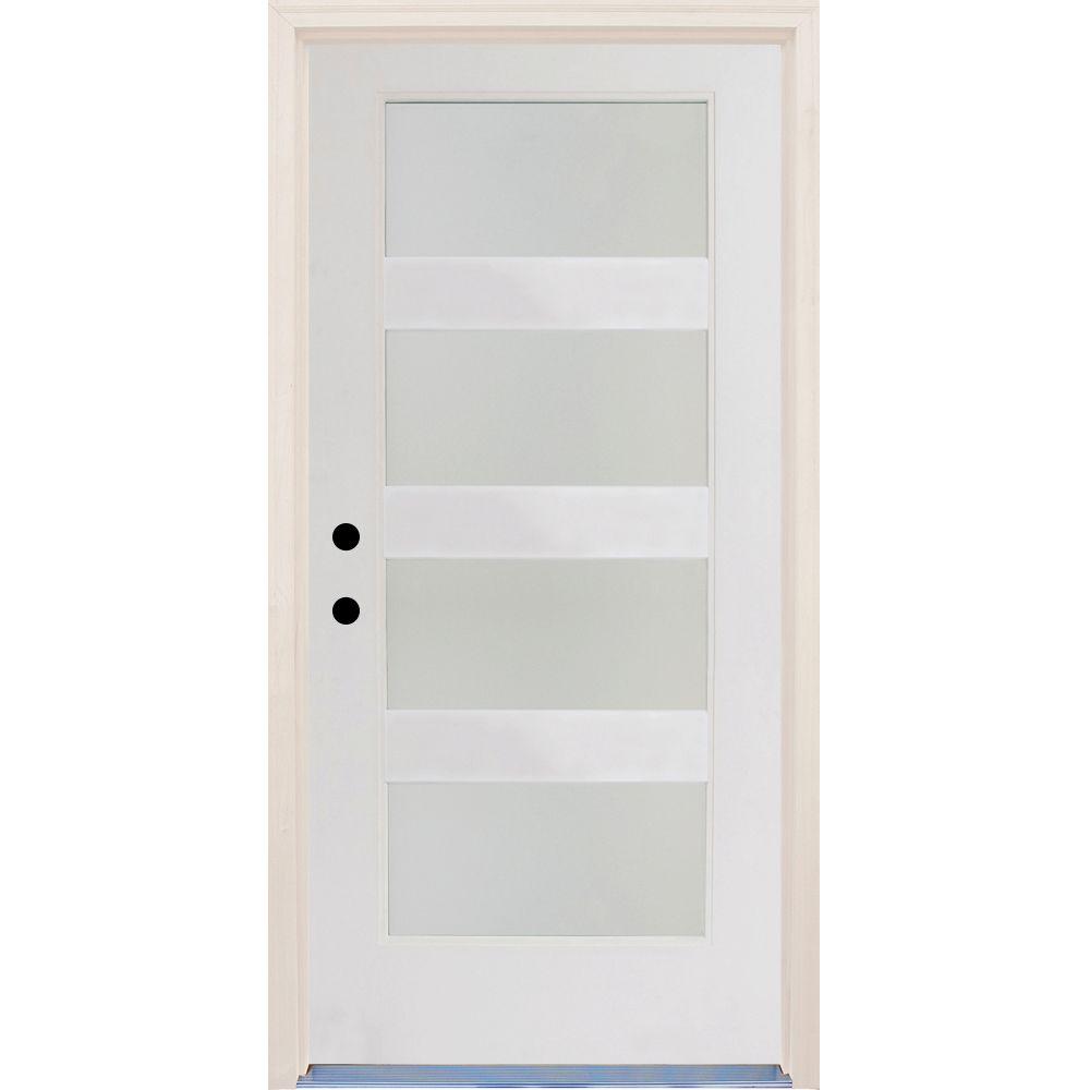 Builders Choice 36 In X80 In Elite Righthand 4lite Satin Etch