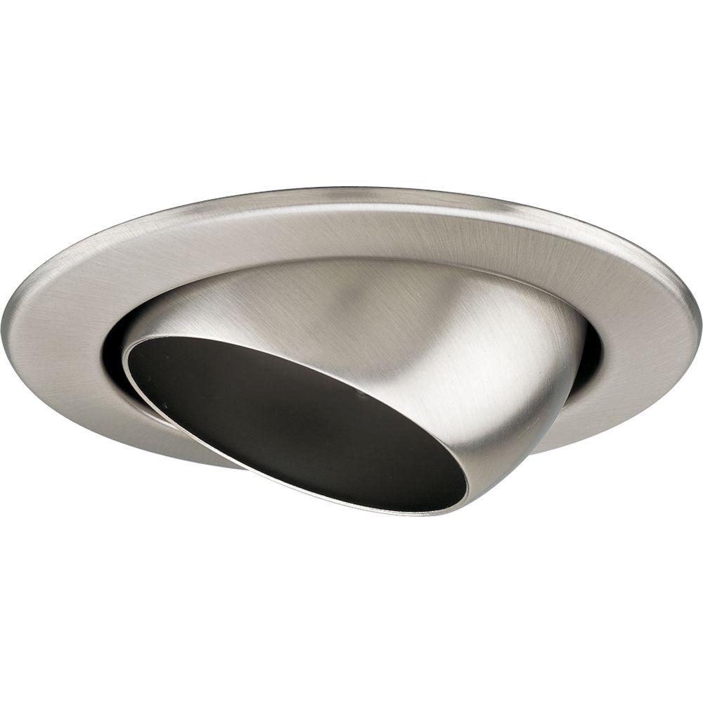 Progress Lighting 4 In White Recessed Eyeball Trim P8046 28 The Brushed Nickel Recessed Eyeball Trim