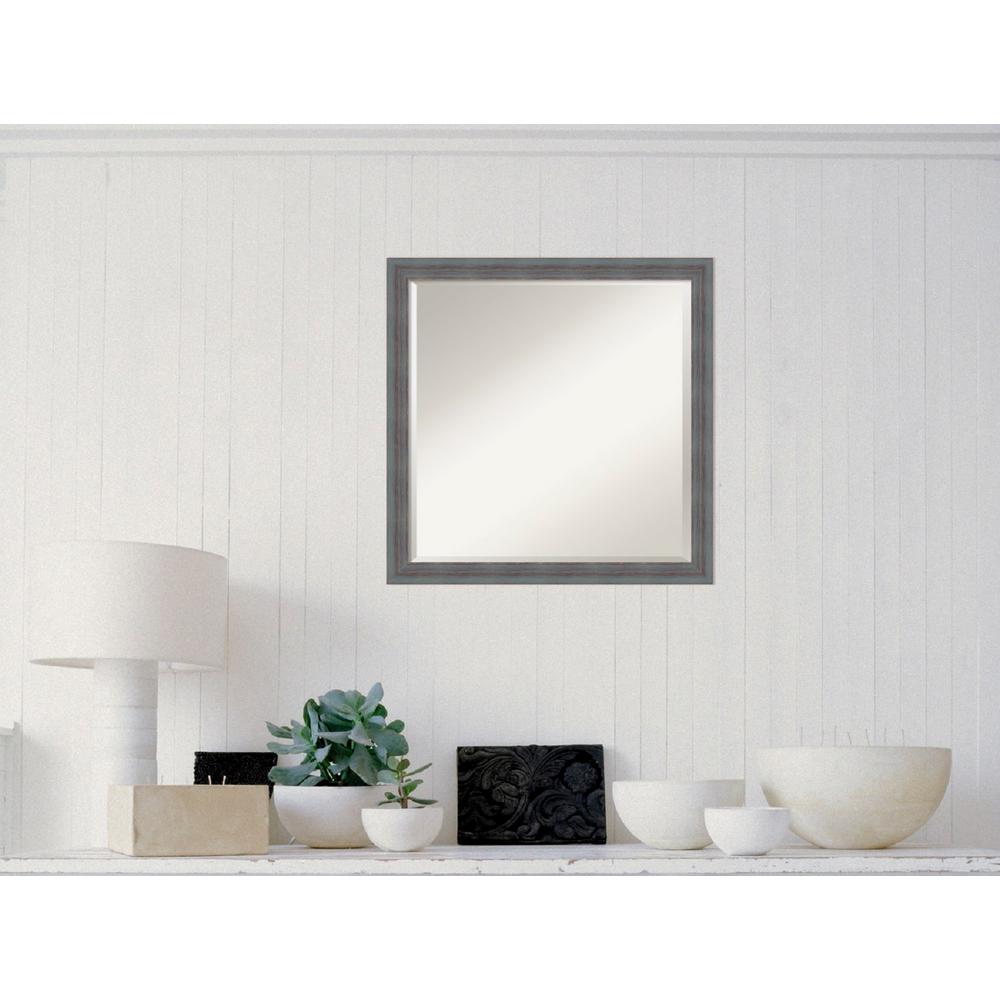 35 25 In H X 27 W Grey Wash Frame With Liner Beveled Mirror Amanti Art Dixie Grey Rustic Wood 22 In W X