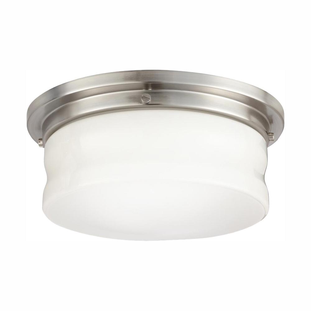  Home  Decorators  Collection  13 in Brushed Nickel LED  Flush  