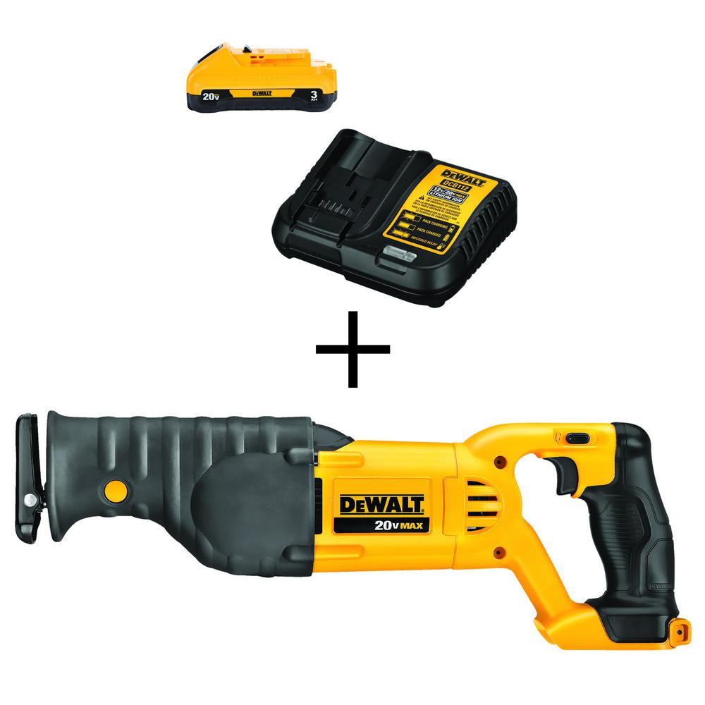 DEWALT 20-Volt MAX Lithium-Ion Cordless Reciprocating Saw (Tool-Only) with Free 20-Volt MAX Battery 3.0Ah & Charger was $218.0 now $129.0 (41.0% off)