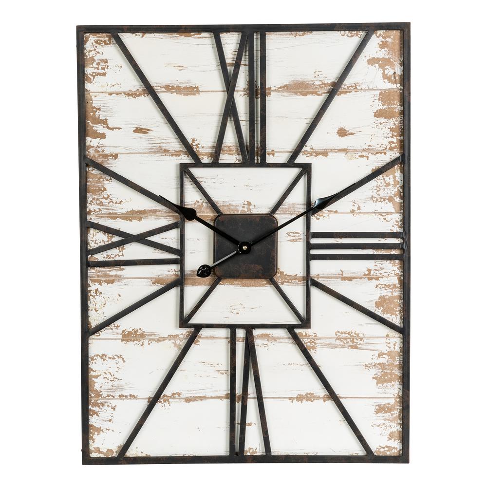 Non Ticking Wall Clocks The Home Depot - Rectangle Shaped Wall Clocks Non Ticking Wall Clocks The Home Depot - Rectangle Shaped Wall Clocks